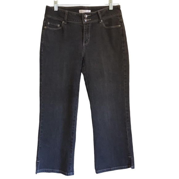 White House Black Market Denim - WHBM Straight Leg Cropped Black Jeans